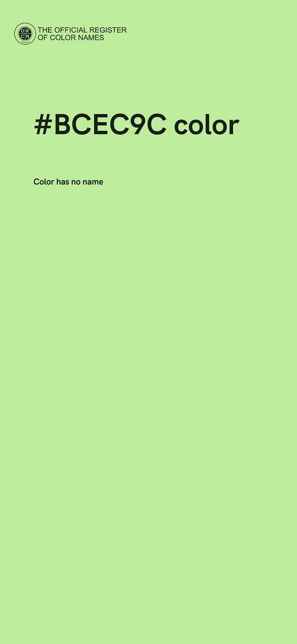 #BCEC9C color image