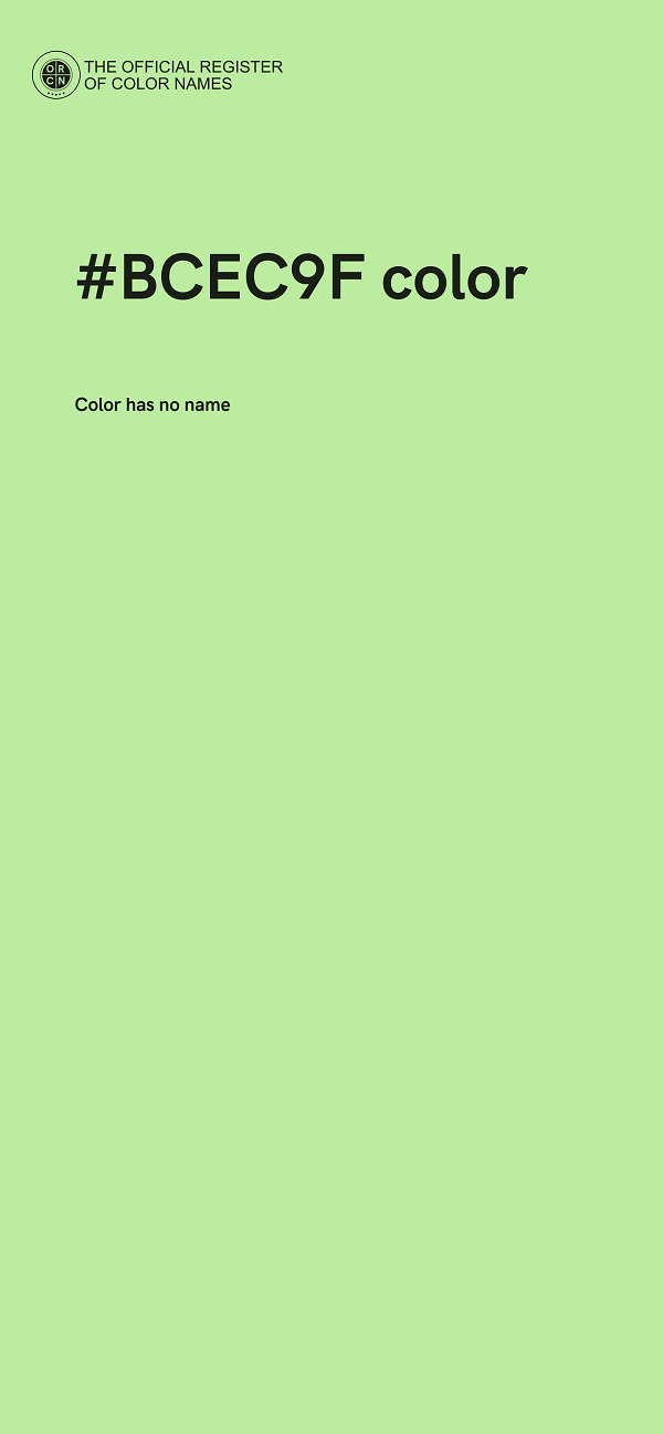 #BCEC9F color image