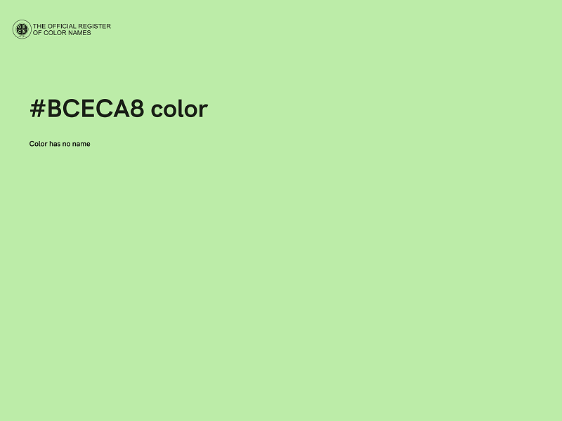 #BCECA8 color image