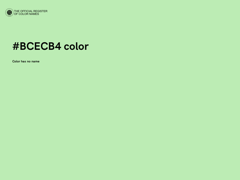 #BCECB4 color image