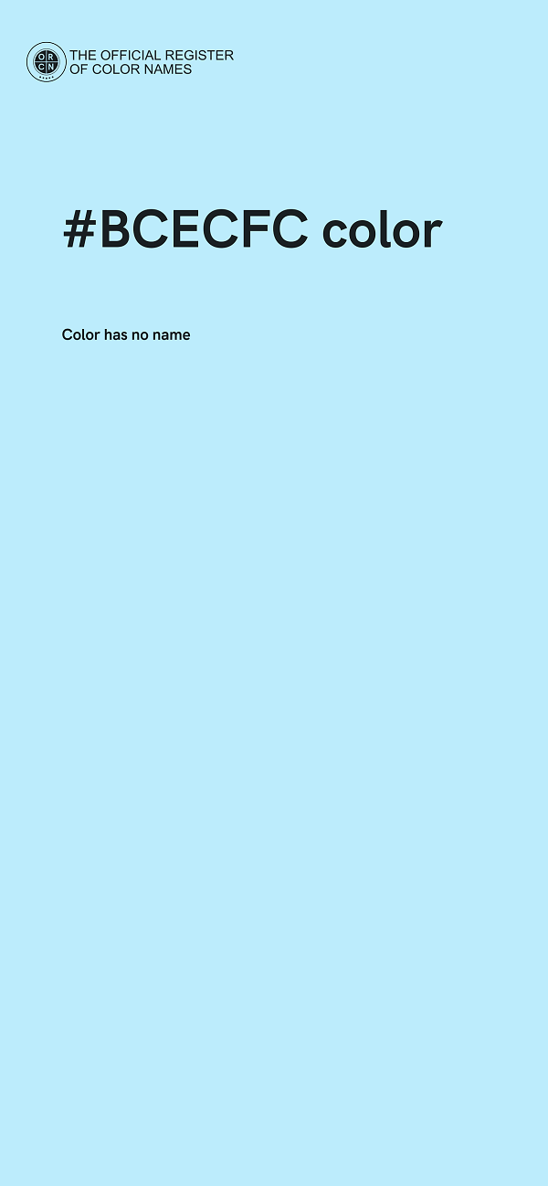 #BCECFC color image