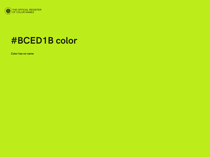 #BCED1B color image