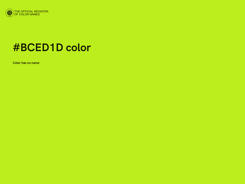 #BCED1D color image