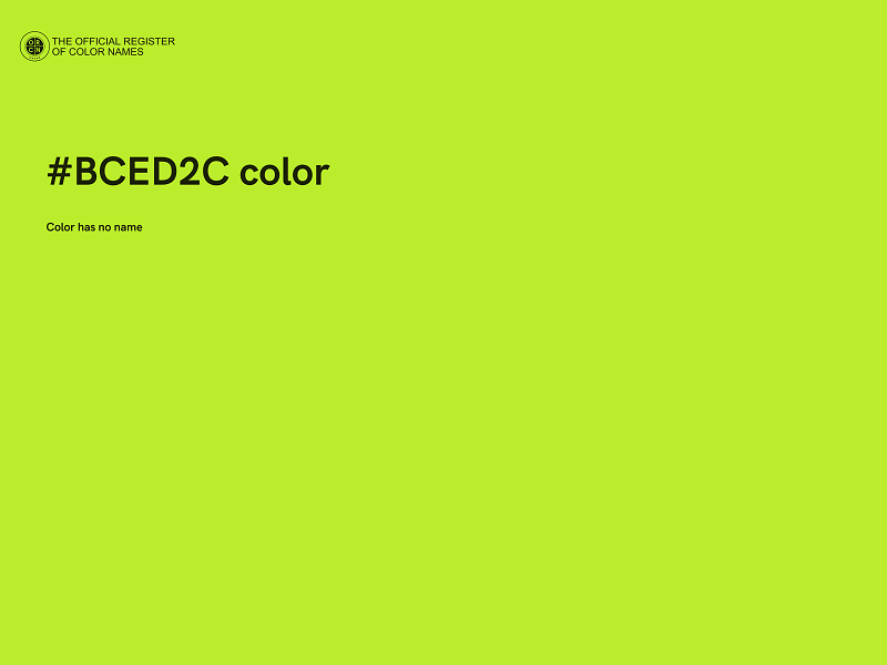 #BCED2C color image