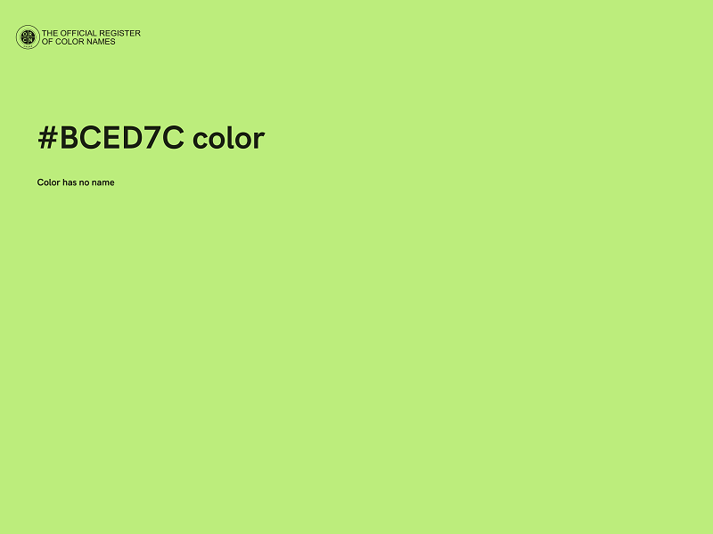 #BCED7C color image