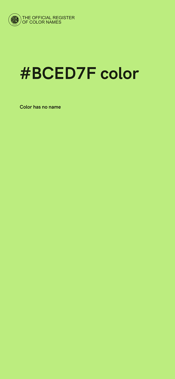 #BCED7F color image