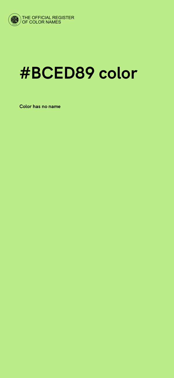 #BCED89 color image