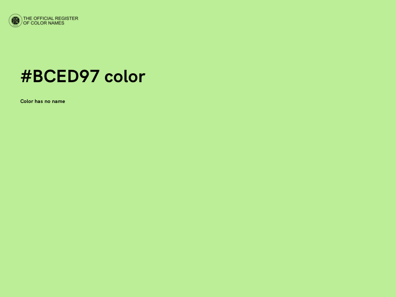 #BCED97 color image