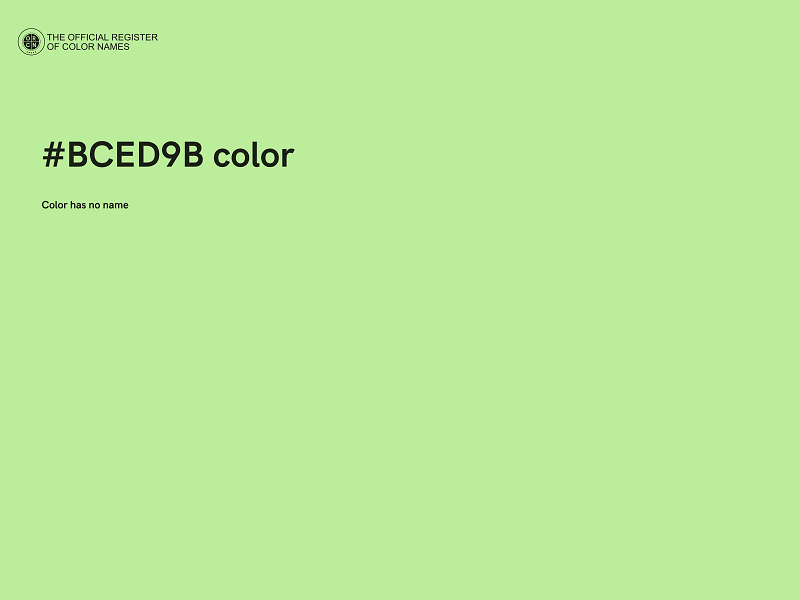 #BCED9B color image