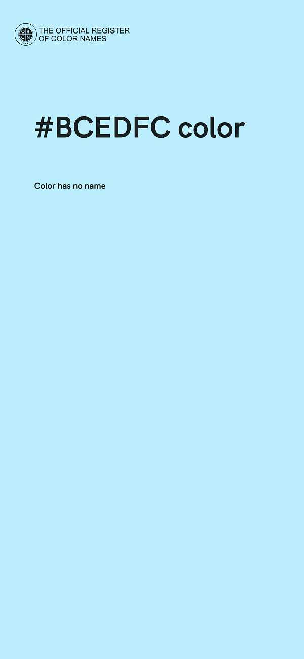 #BCEDFC color image