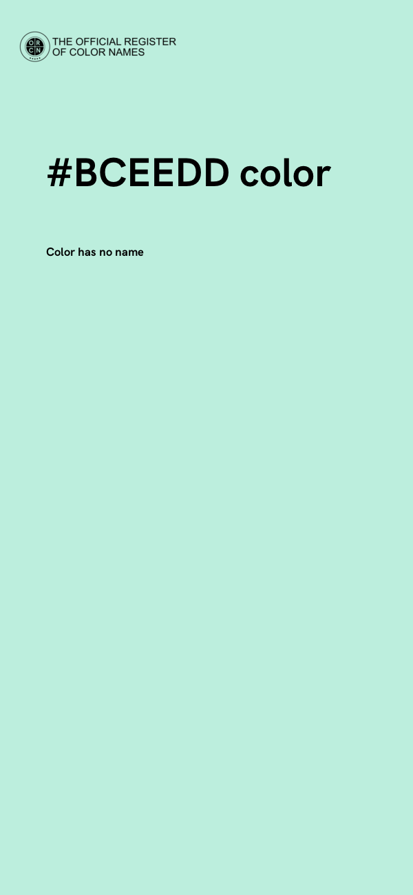 #BCEEDD color image