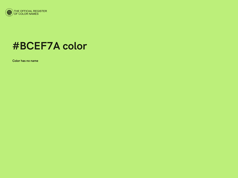 #BCEF7A color image