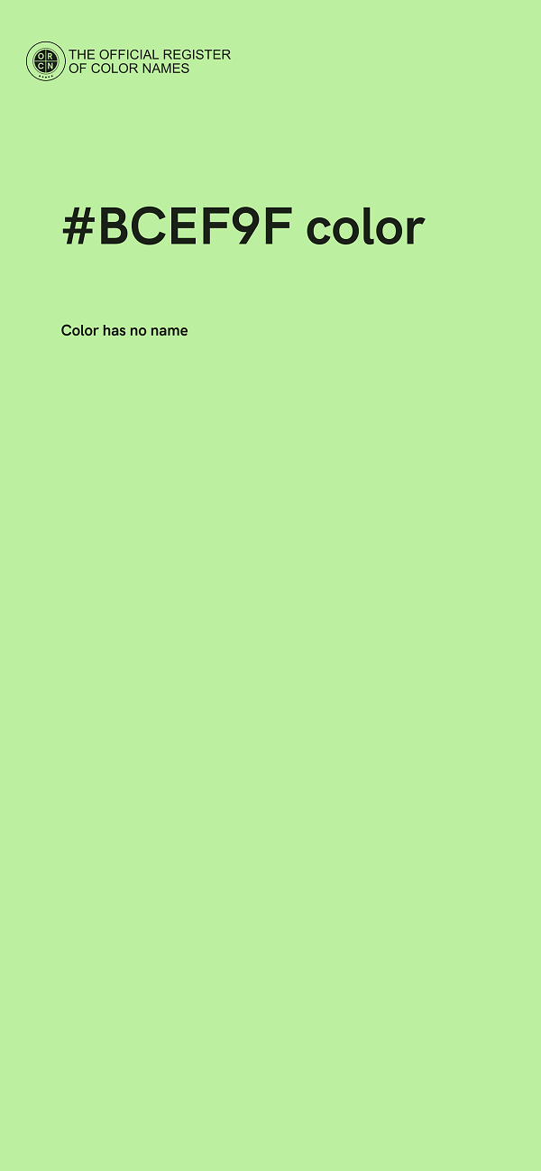 #BCEF9F color image