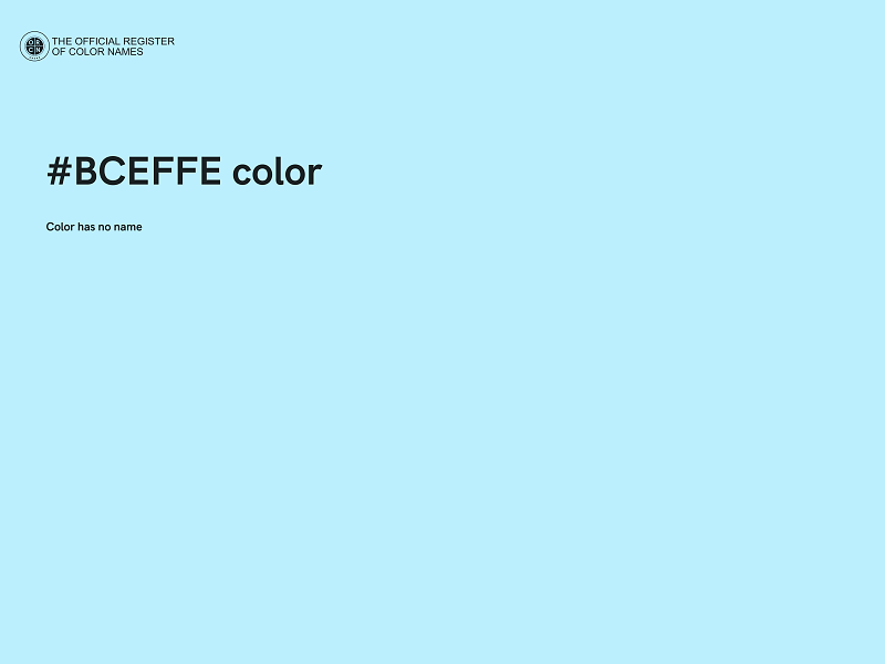#BCEFFE color image