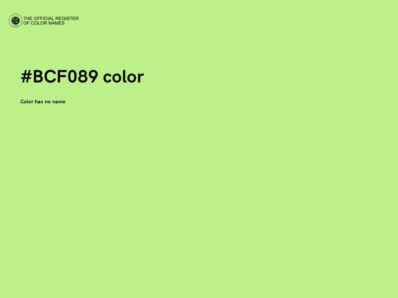 #BCF089 color image