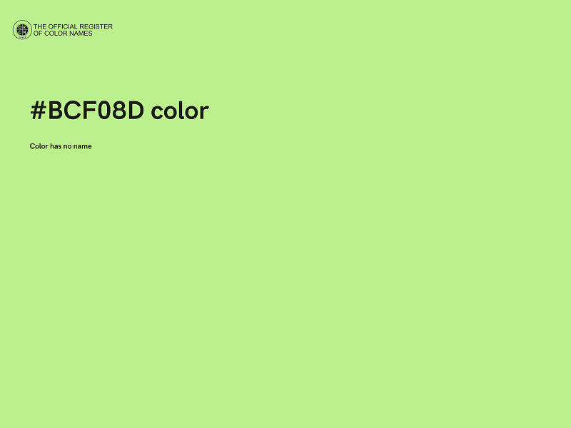 #BCF08D color image