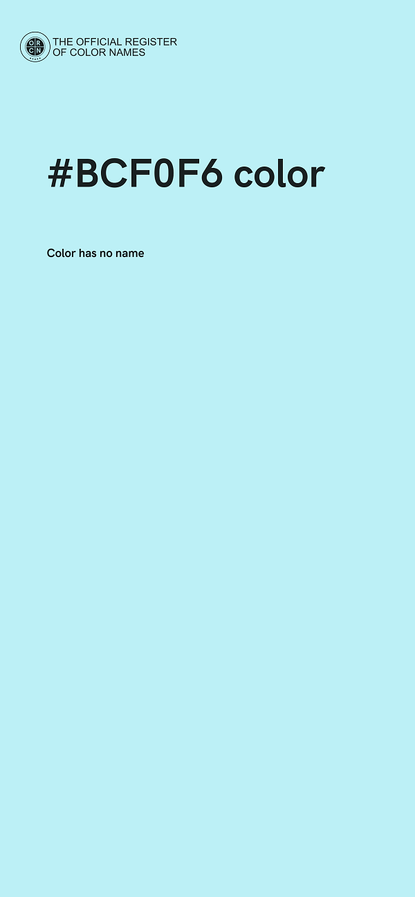 #BCF0F6 color image