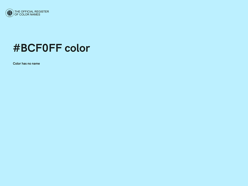 #BCF0FF color image