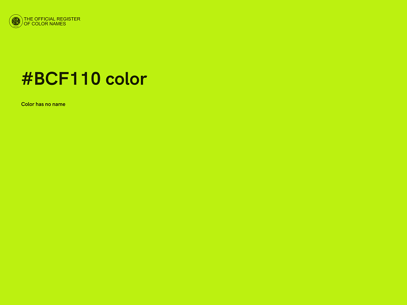 #BCF110 color image