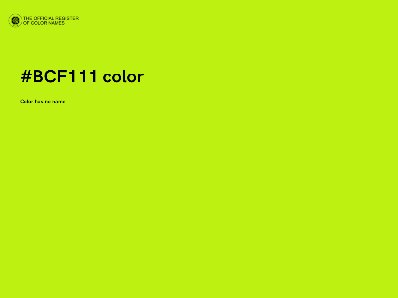 #BCF111 color image