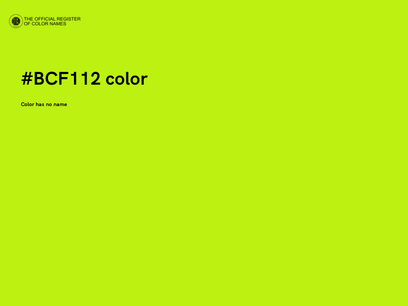 #BCF112 color image