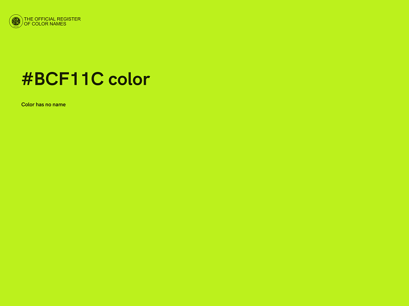 #BCF11C color image