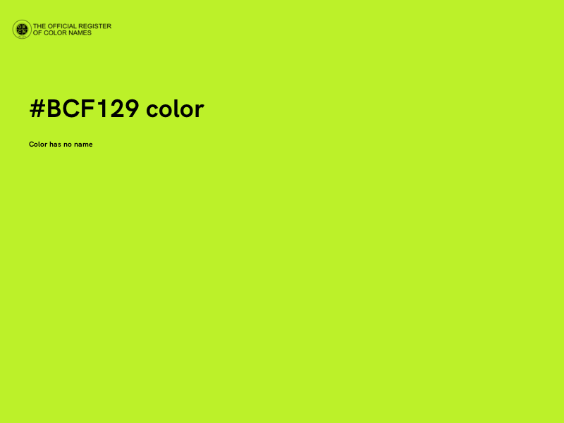 #BCF129 color image