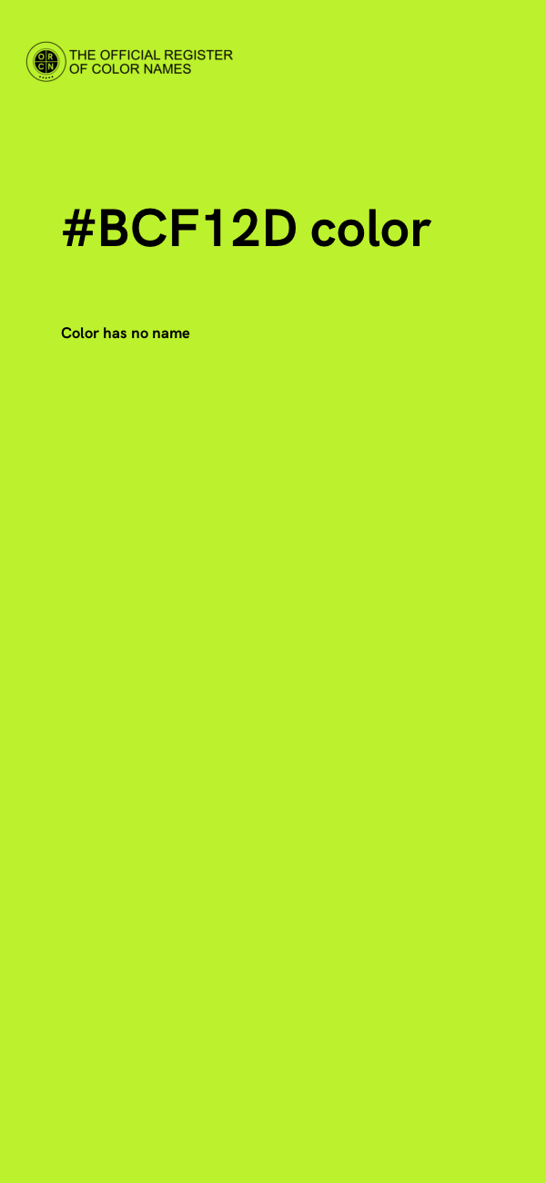 #BCF12D color image