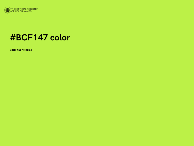 #BCF147 color image