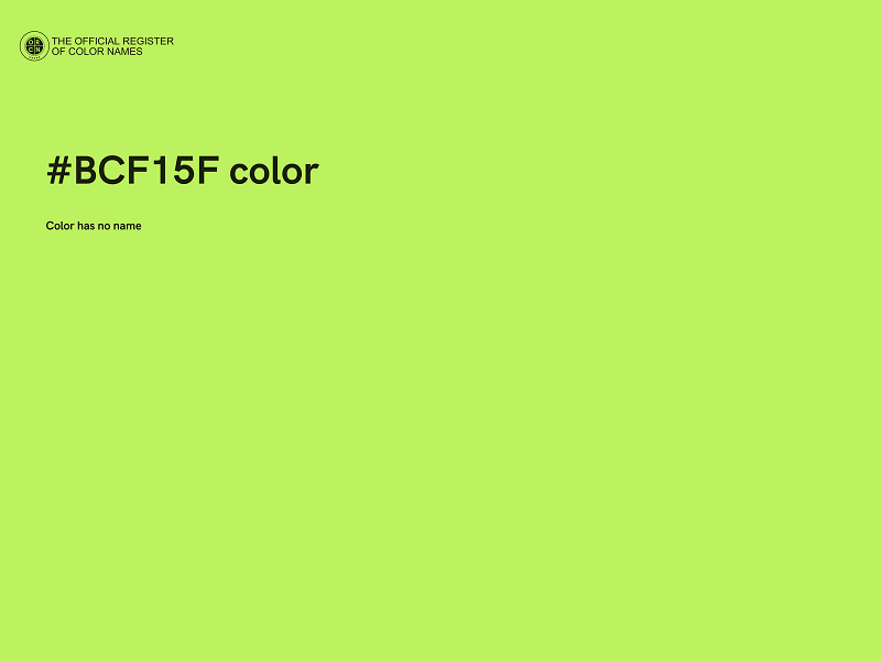 #BCF15F color image