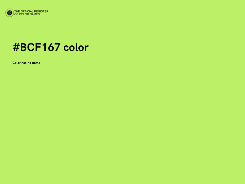 #BCF167 color image