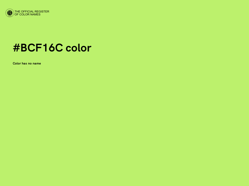 #BCF16C color image