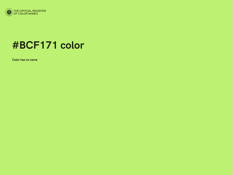 #BCF171 color image