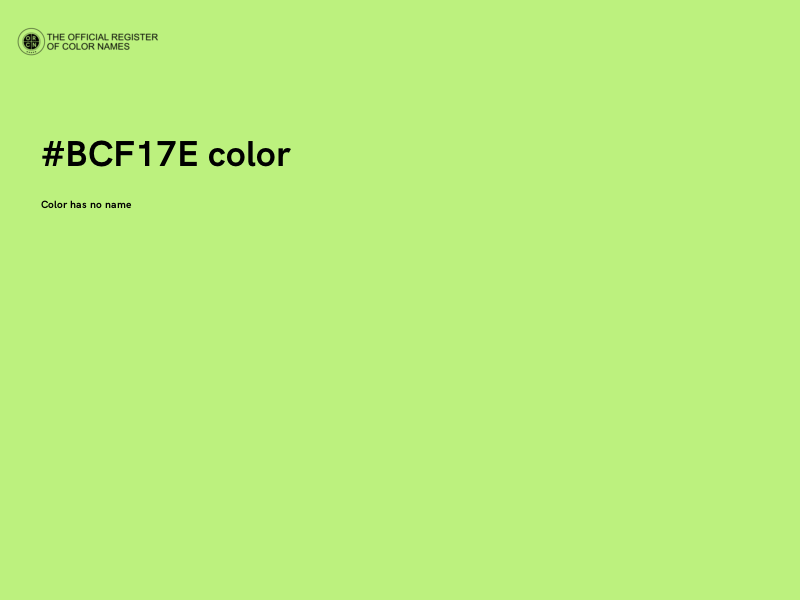 #BCF17E color image