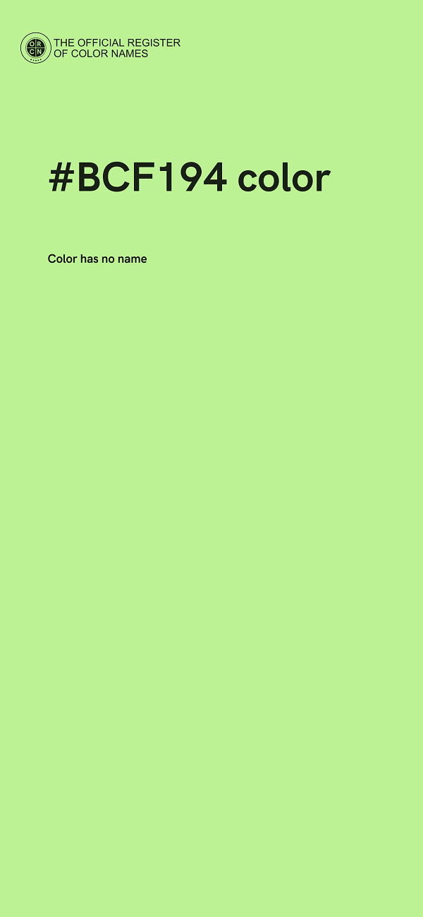 #BCF194 color image
