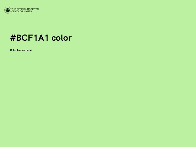 #BCF1A1 color image