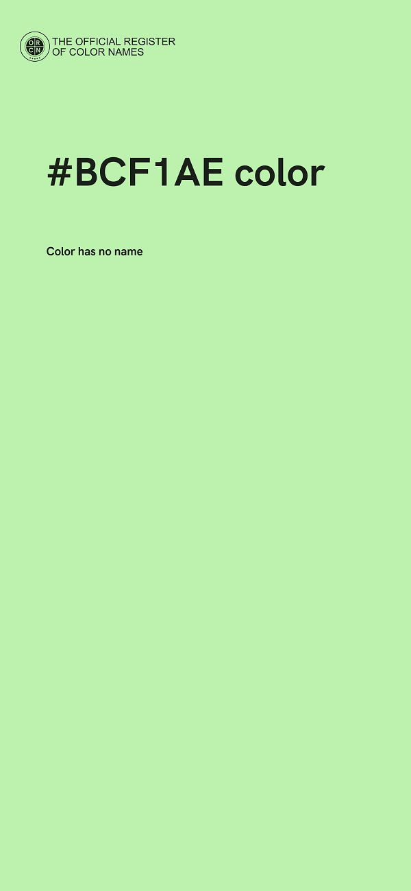 #BCF1AE color image