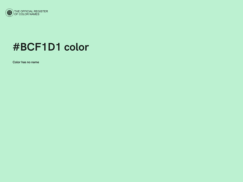 #BCF1D1 color image