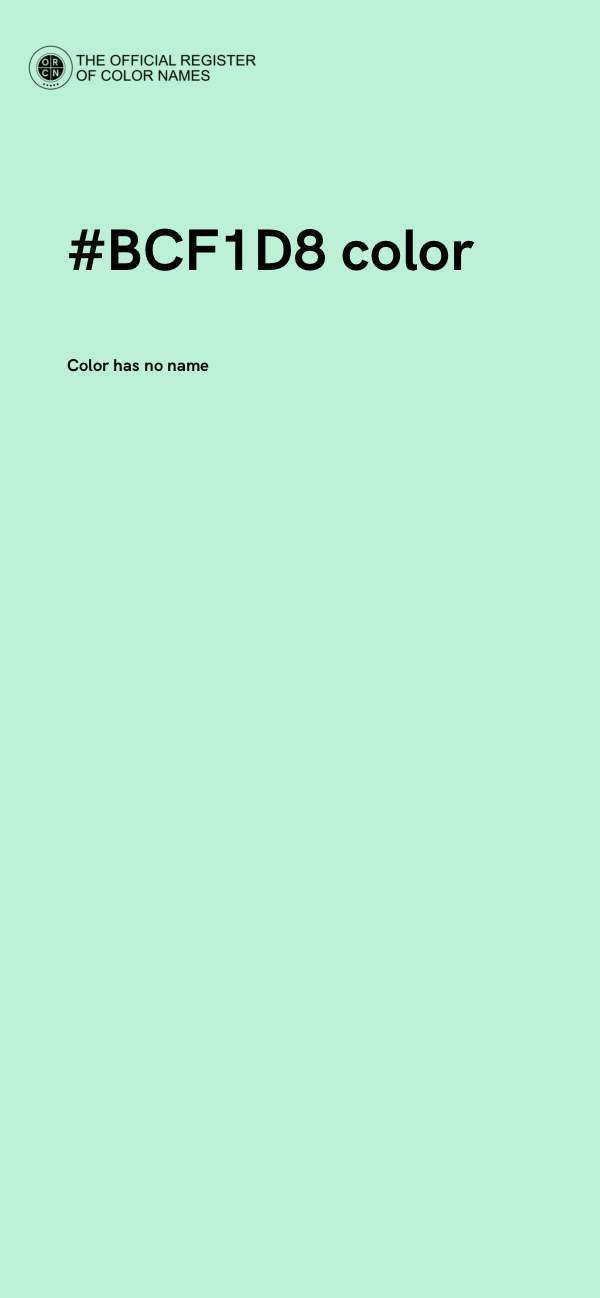 #BCF1D8 color image