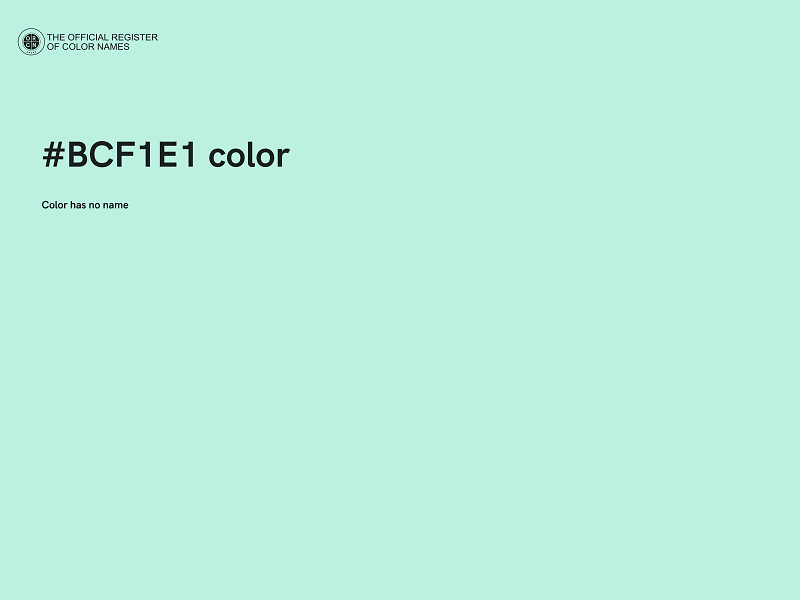 #BCF1E1 color image