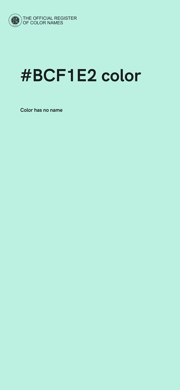 #BCF1E2 color image