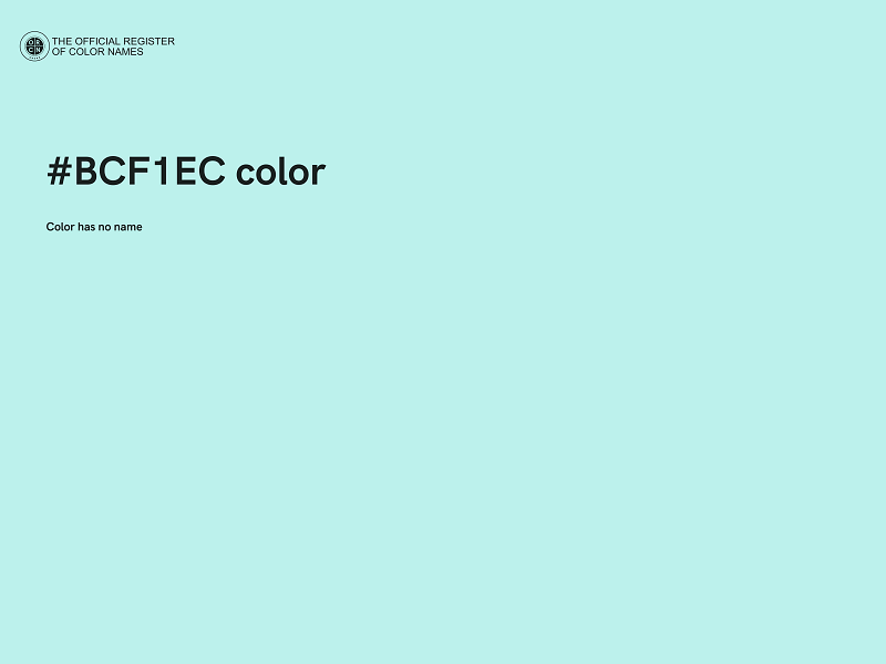 #BCF1EC color image