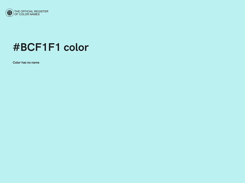 #BCF1F1 color image