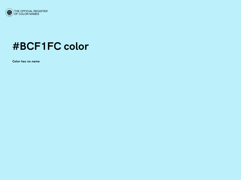 #BCF1FC color image
