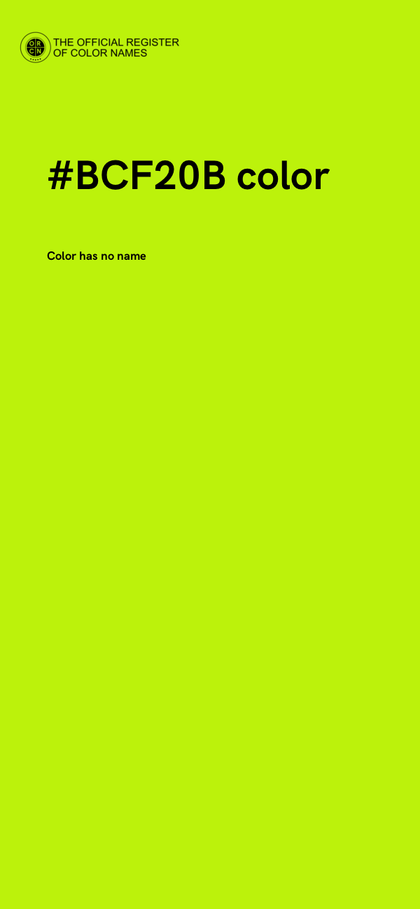 #BCF20B color image