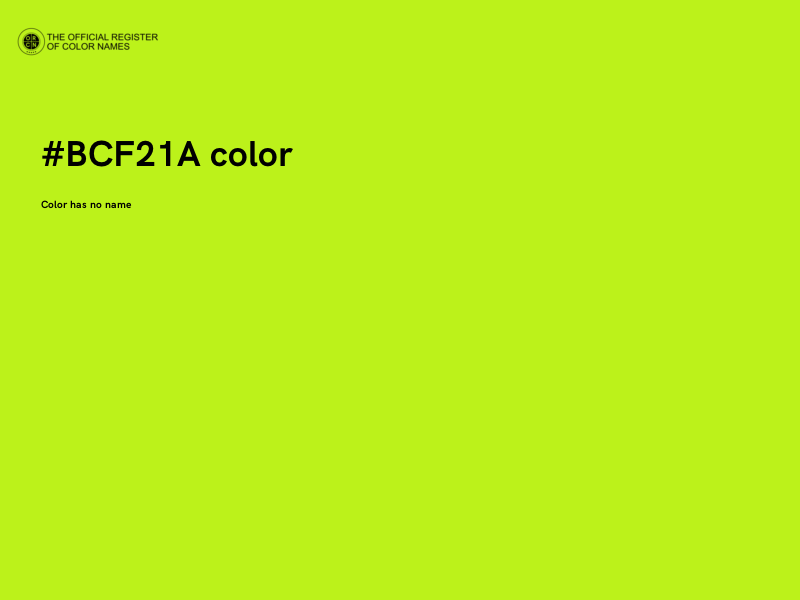 #BCF21A color image