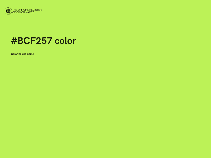 #BCF257 color image