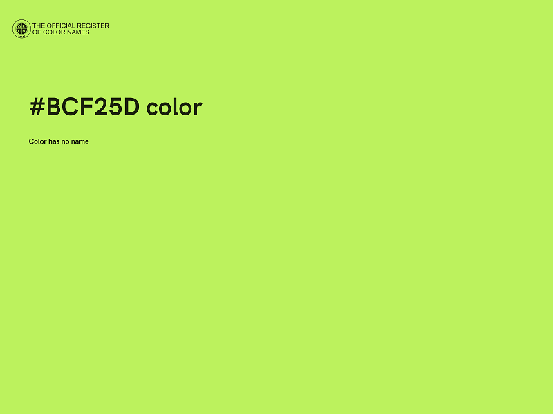 #BCF25D color image