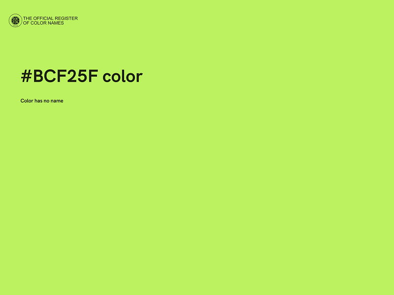 #BCF25F color image