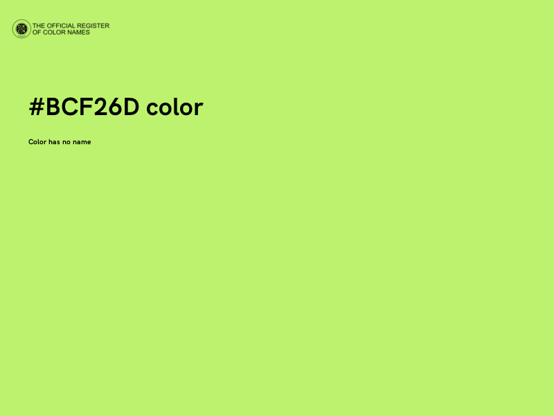 #BCF26D color image